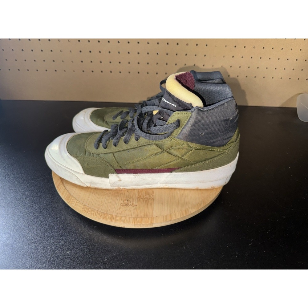 Nike Men's Size 10.5‎ Drop Type LX Mid Olive Green Athletic Lace Up Sneakers
